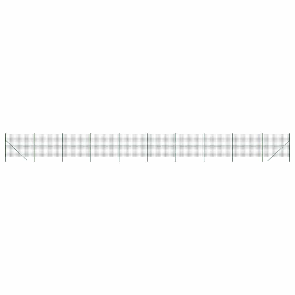 Wire Mesh Fence Green 2x25 m Galvanised Steel