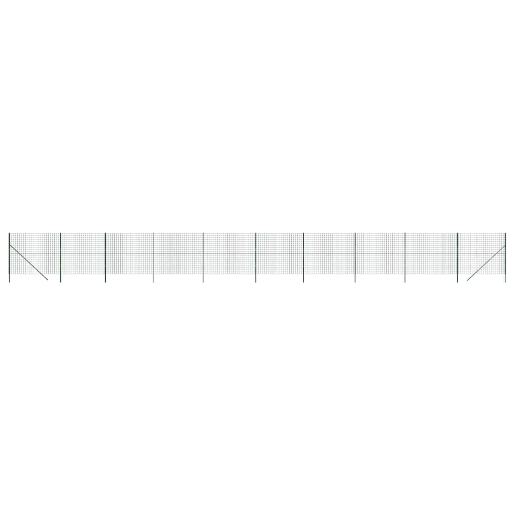Wire Mesh Fence Green 2x25 m Galvanised Steel