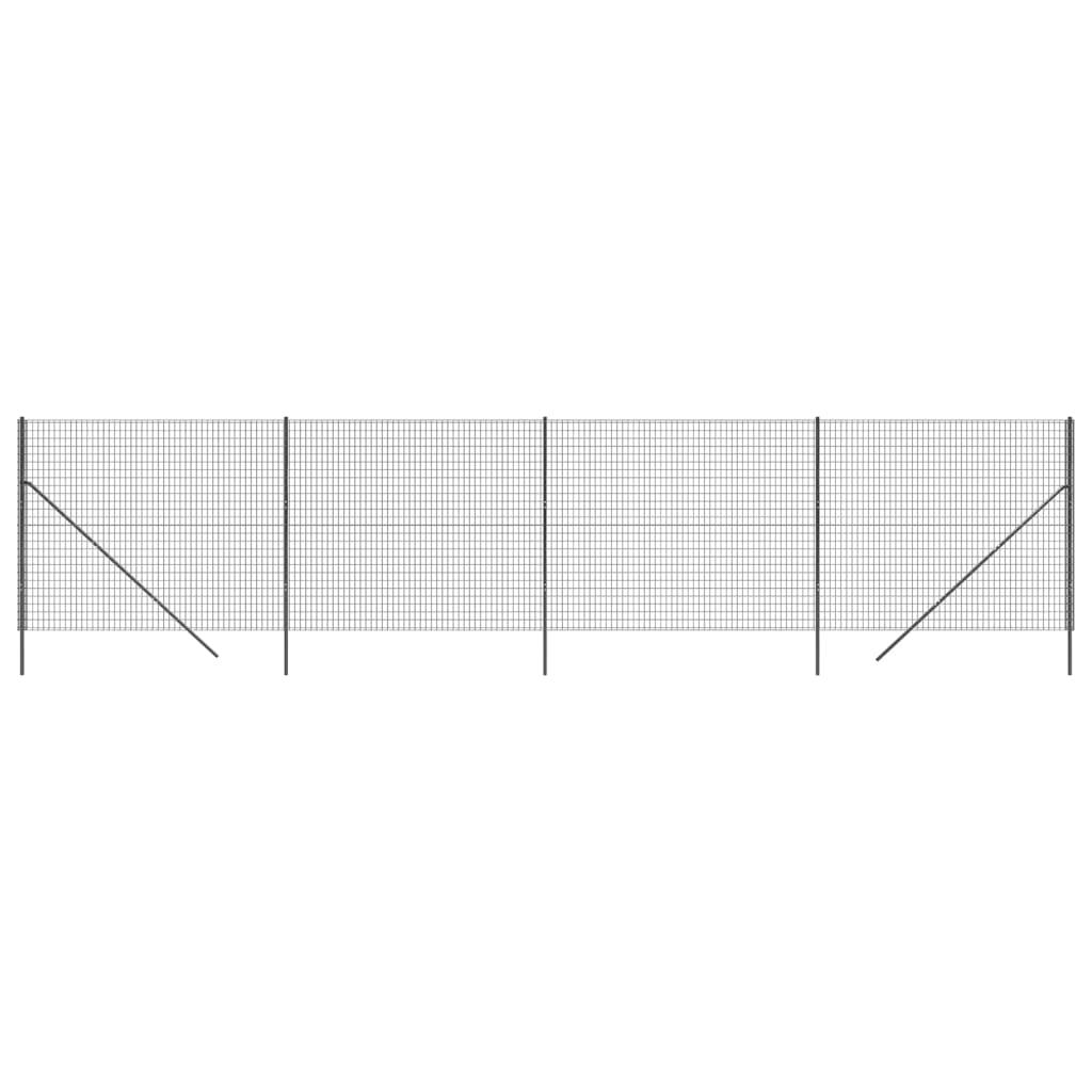 Wire Mesh Fence Anthracite 2x10 m Galvanised Steel