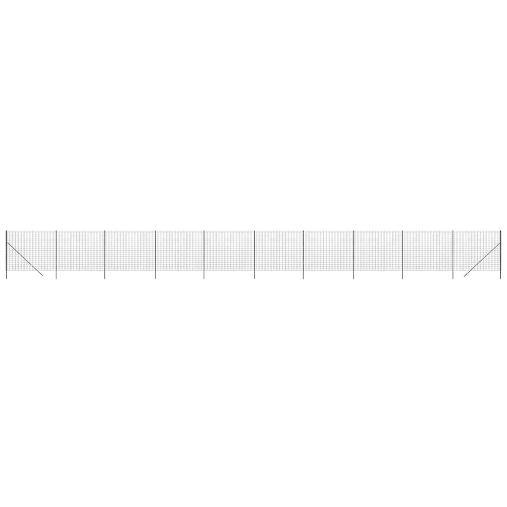Wire Mesh Fence Anthracite 2.2x25 m Galvanised Steel