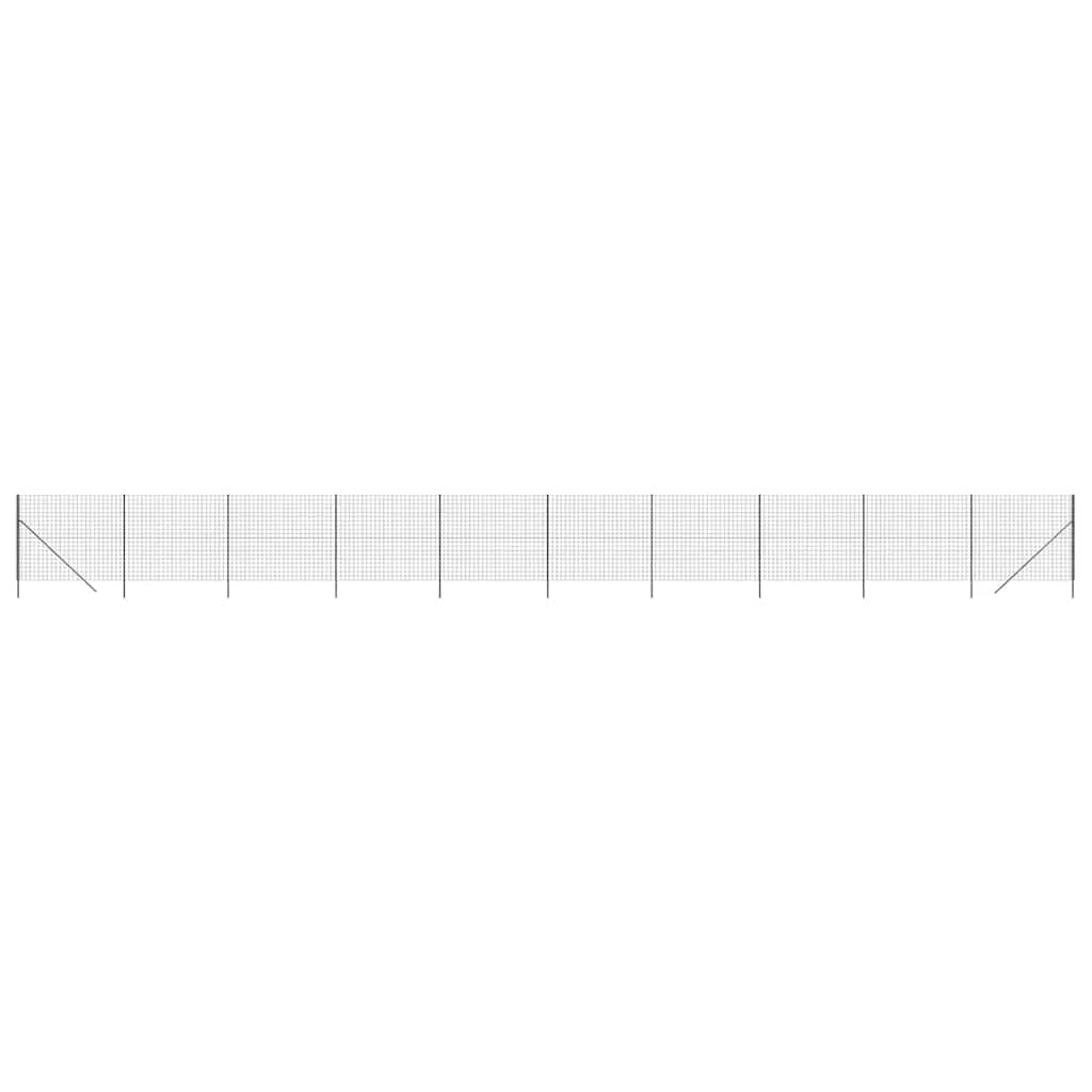 Wire Mesh Fence Anthracite 2.2x25 m Galvanised Steel