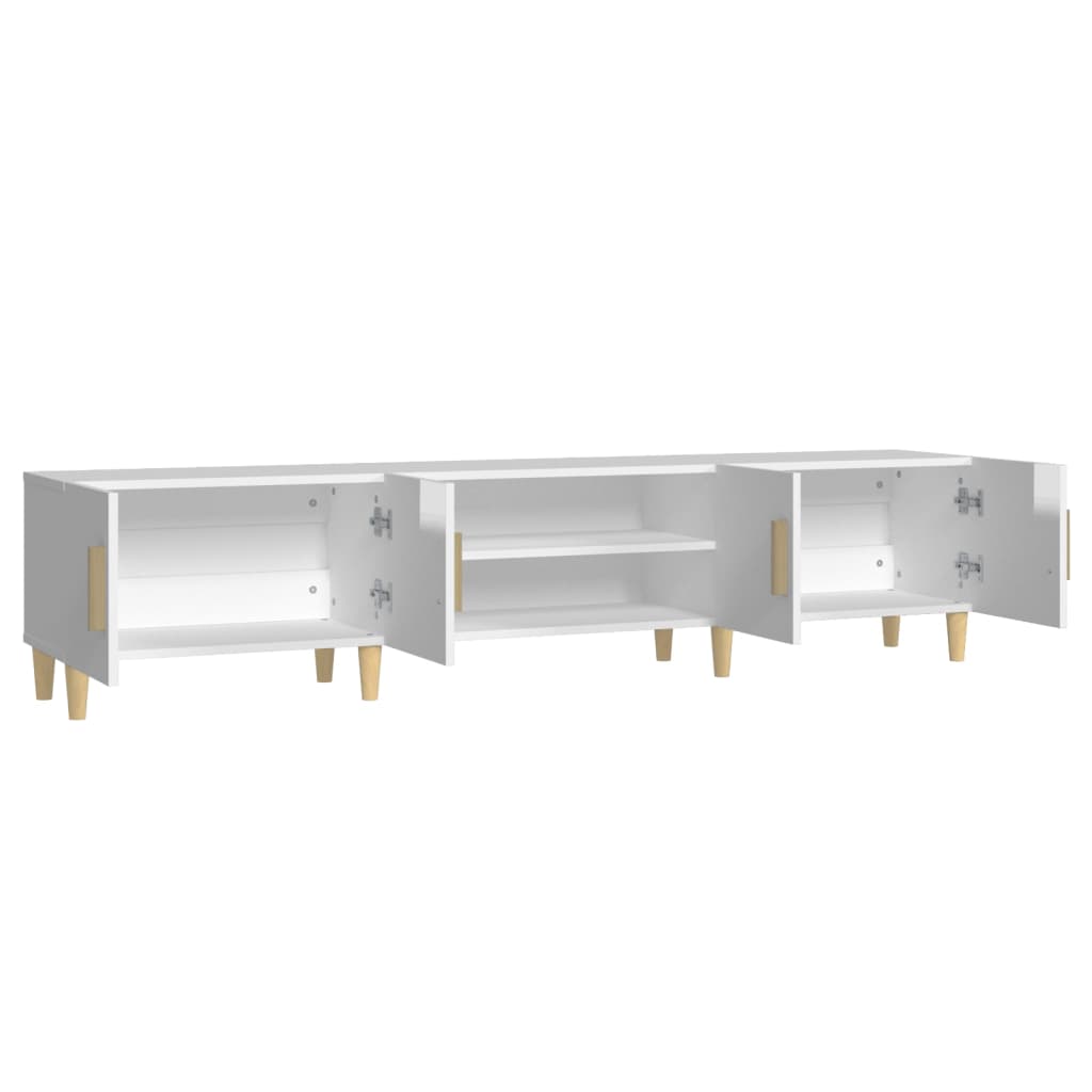 TV Cabinet High Gloss White 180x31.5x40 cm Engineered Wood