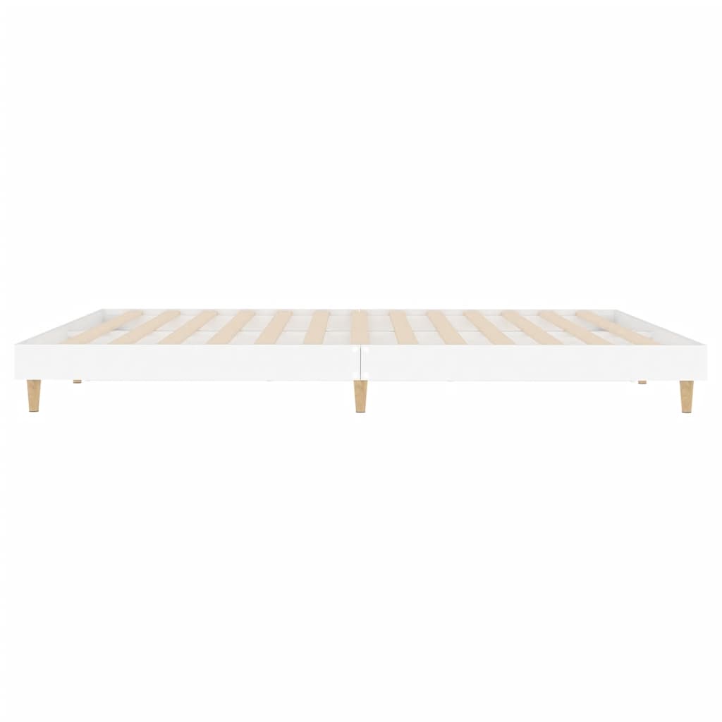 Bed Frame without Mattress White 200x200 cm Engineered Wood