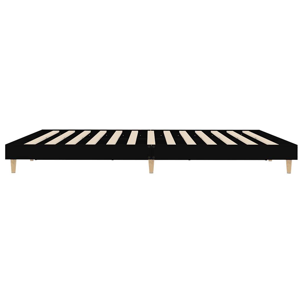 Bed Frame without Mattress Black 120x200 cm Engineered Wood