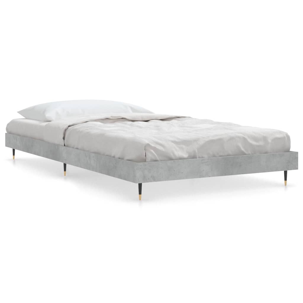 Bed Frame without Mattress Concrete Grey 90x200 cm