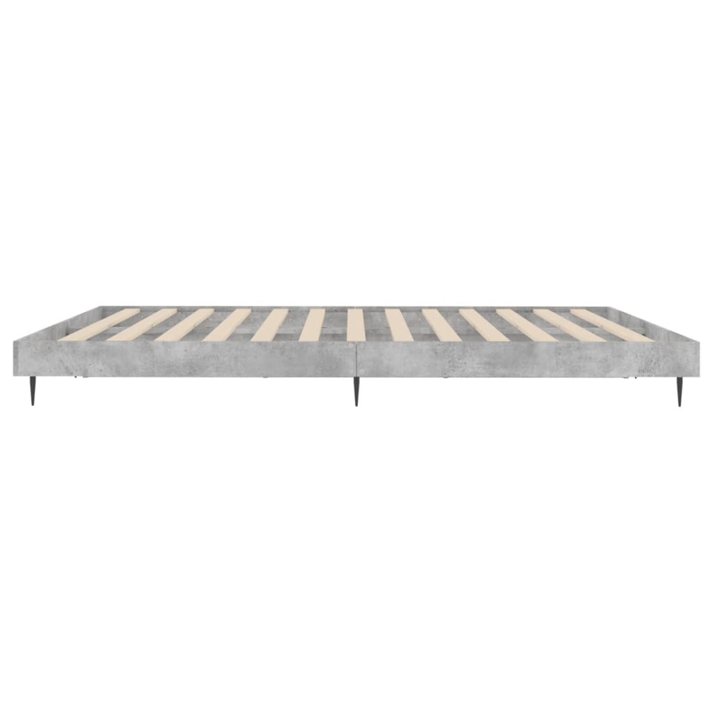 Bed Frame without Mattress Concrete Grey 140x200 cm