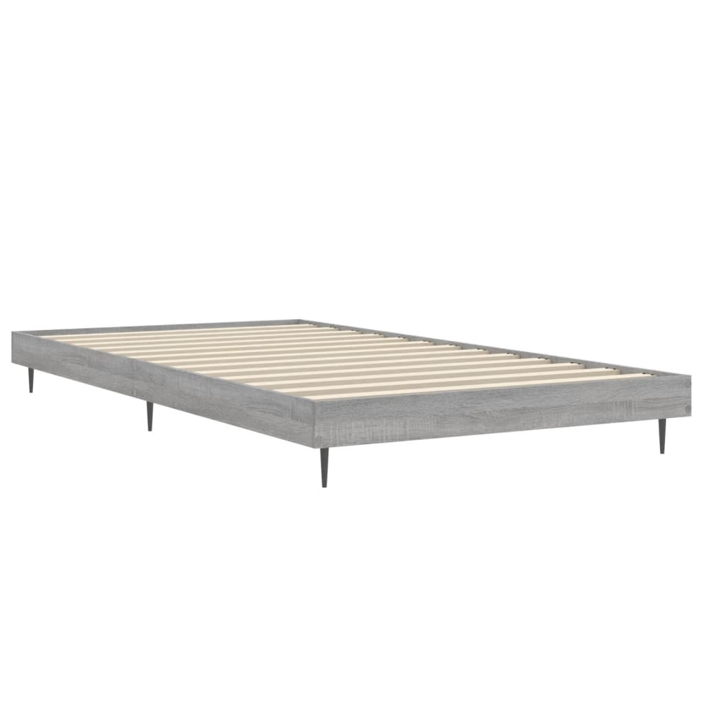 Bed Frame without Mattress Grey Sonoma 90x200 cm Engineered Wood