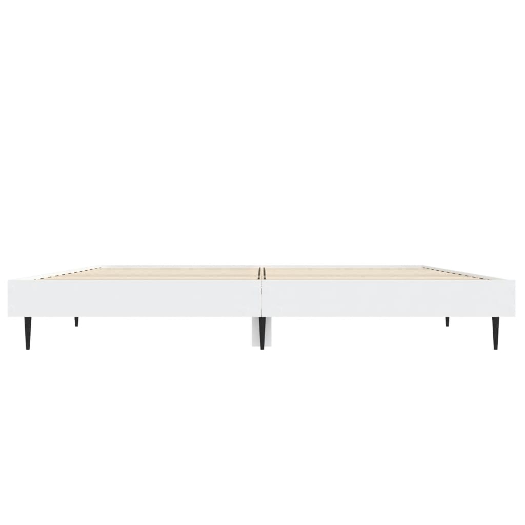 Bed Frame without Mattress White 140x190 cm Engineered Wood