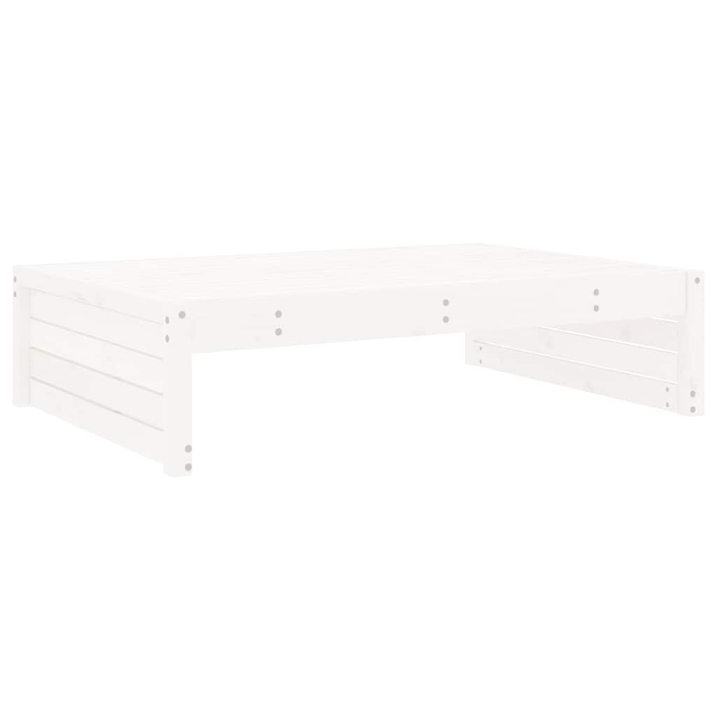 Garden Footstool White 120x80 cm Solid Wood Pine