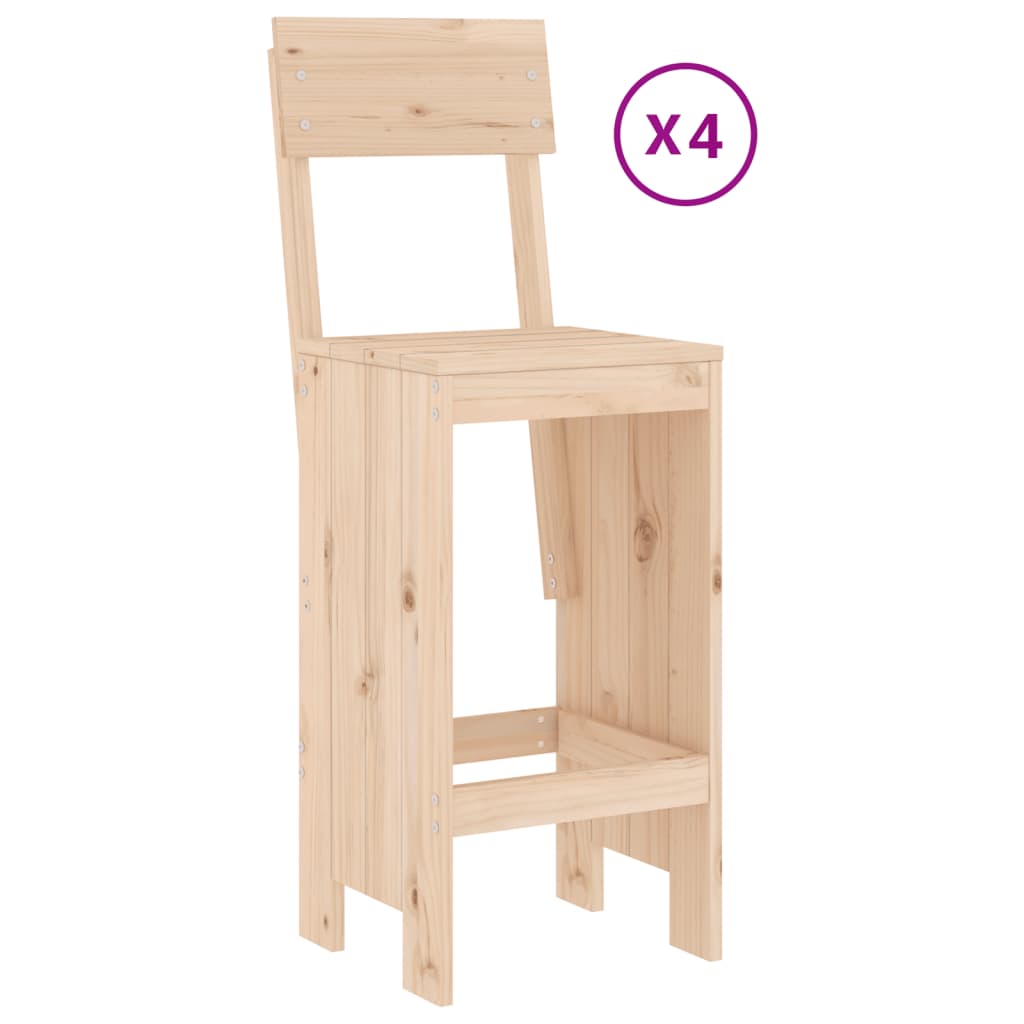 5 Piece Garden Bar Set Solid Wood Pine