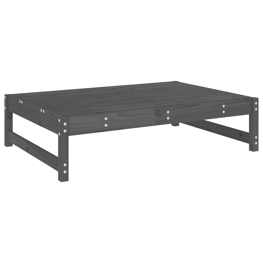 Garden Footstool Grey 120x80 cm Solid Wood Pine