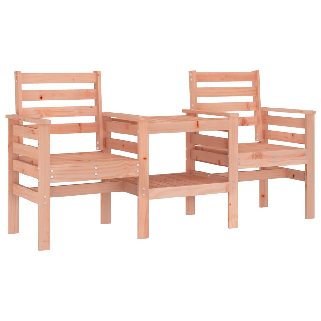 Garden Bench with Table 2-Seater Solid Wood Douglas