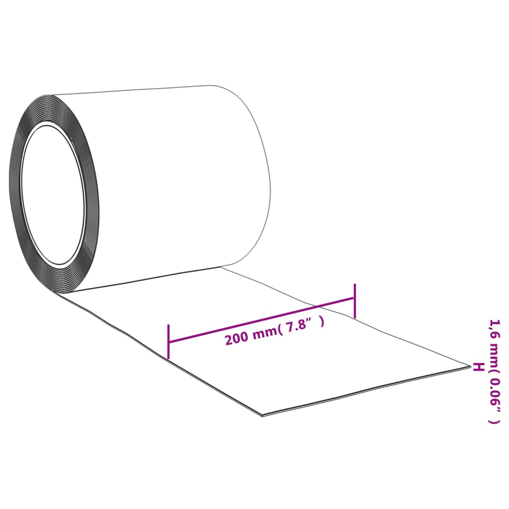 Door Curtain Transparent 200 mmx1.6 mm 10 m PVC