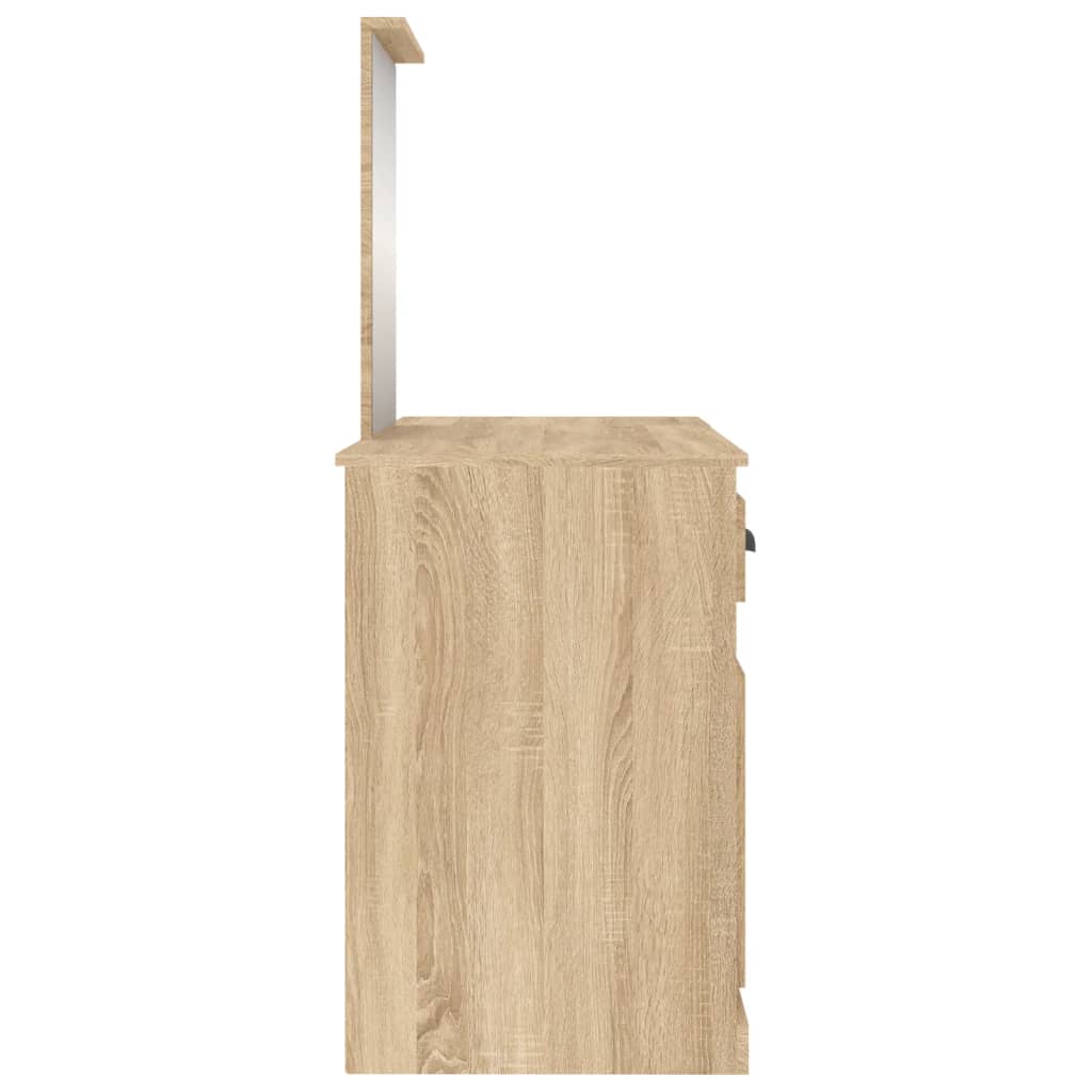 Dressing Table with Mirror Sonoma Oak 130x50x132.5 cm