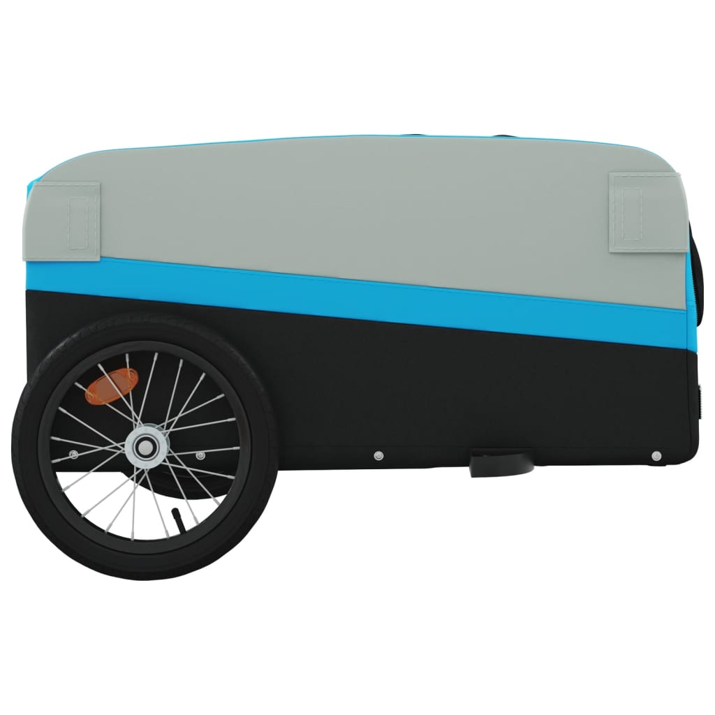 Bike Trailer Black and Blue 45 kg Iron