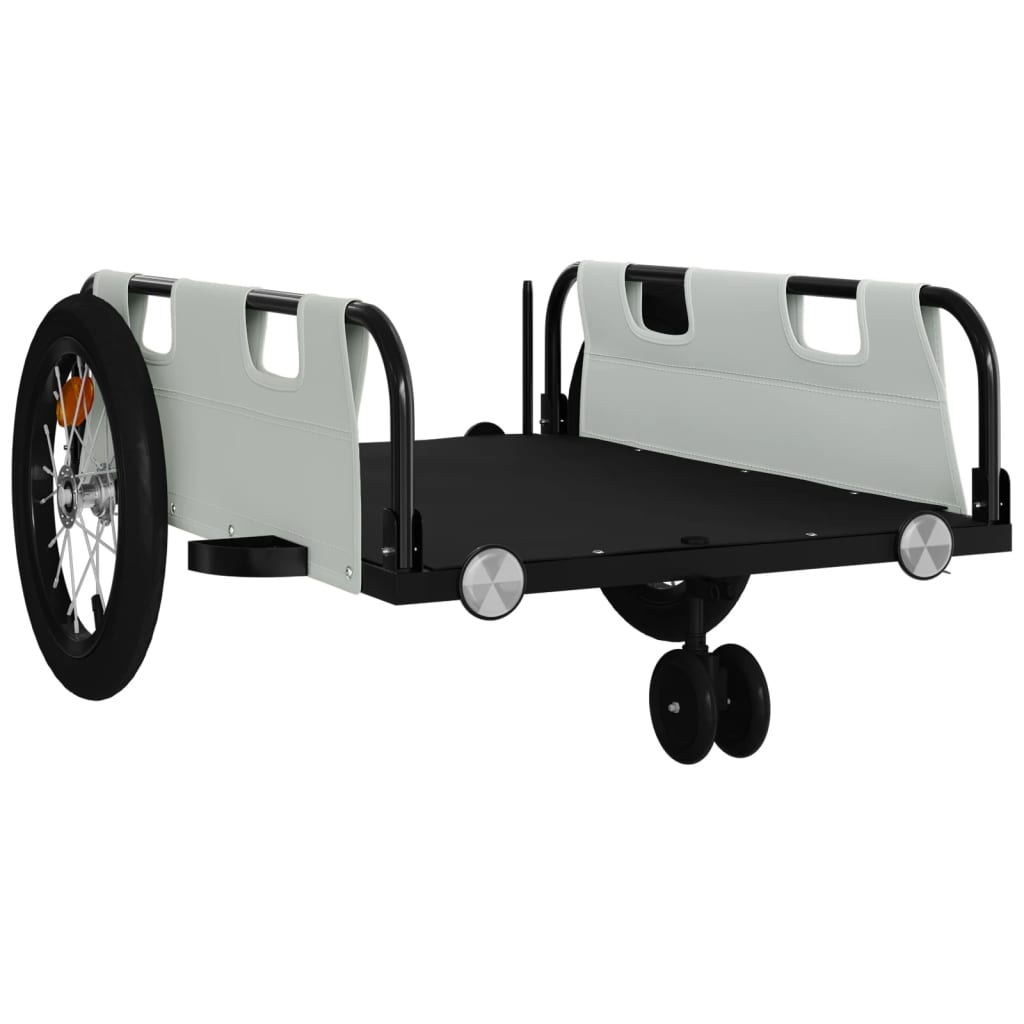 Bike Trailer Grey Oxford Fabric and Iron
