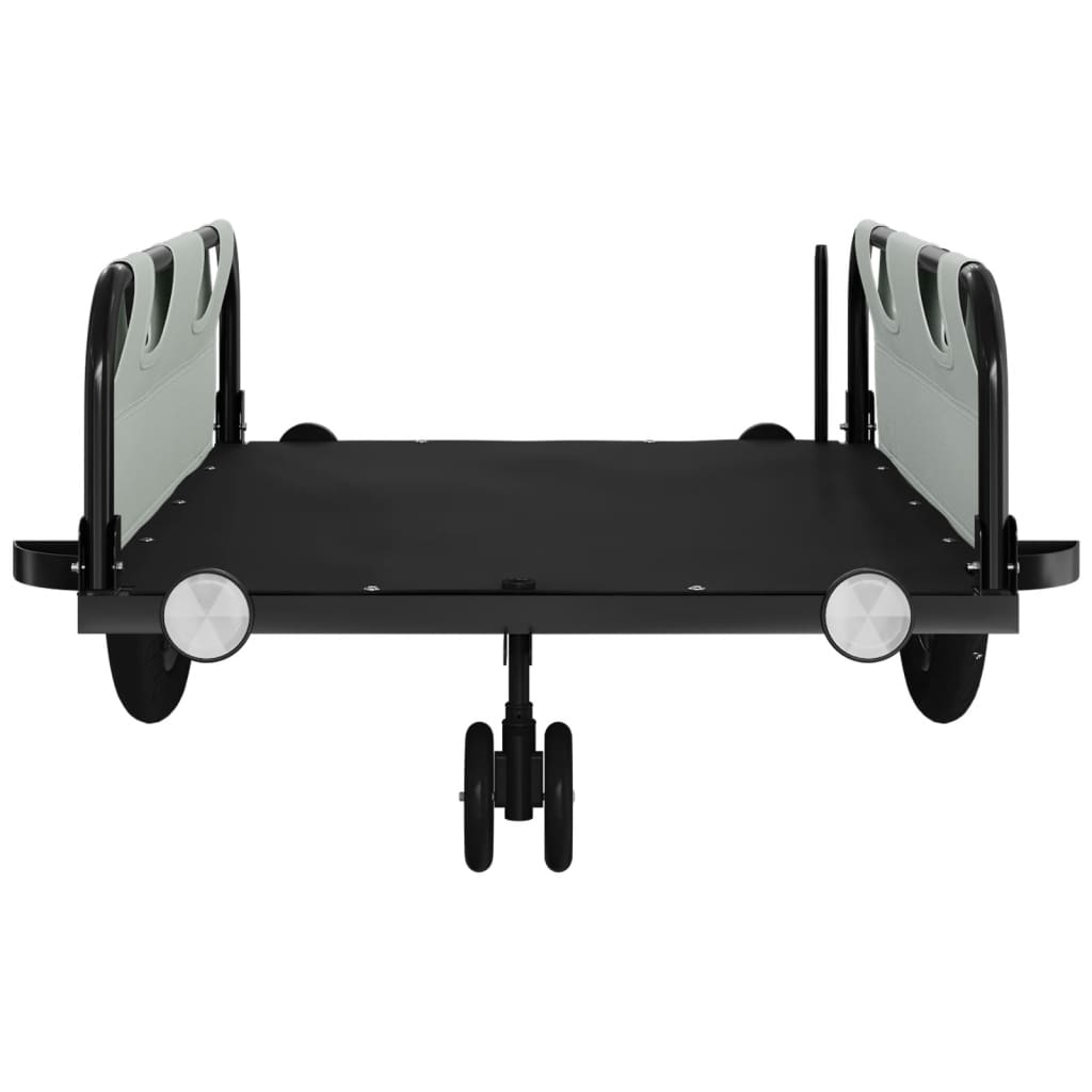 Bike Trailer Grey Oxford Fabric and Iron
