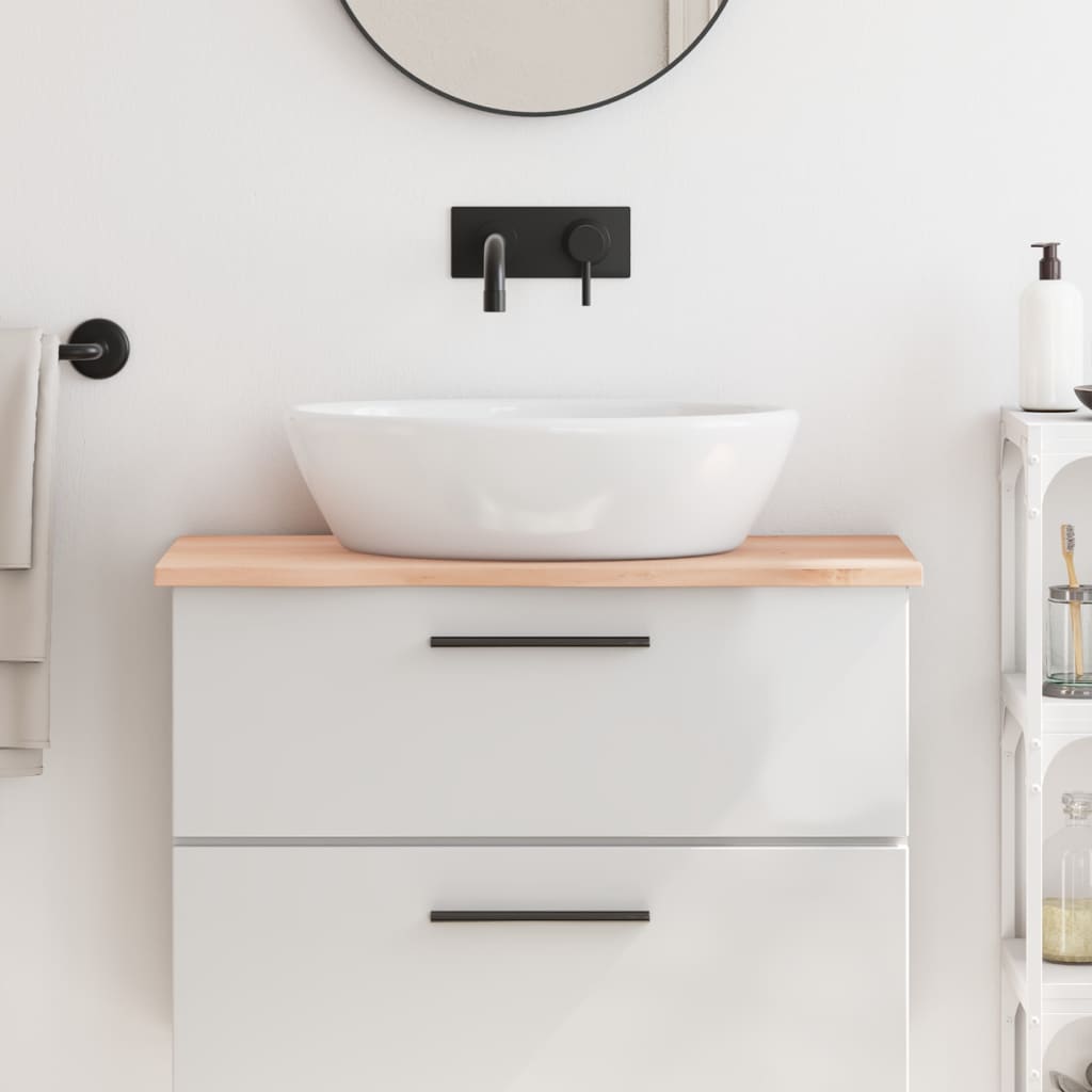 Bathroom Countertop 80x30x2 cm Untreated Solid Wood