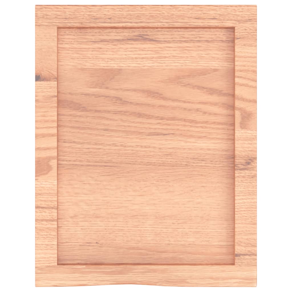 Bathroom Countertop Light Brown 40x50x(2-6) cm Treated Solid Wood
