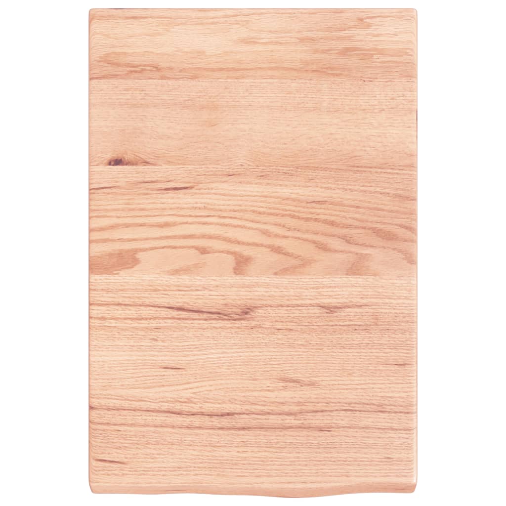Bathroom Countertop Light Brown 40x60x(2-4) cm Treated Solid Wood