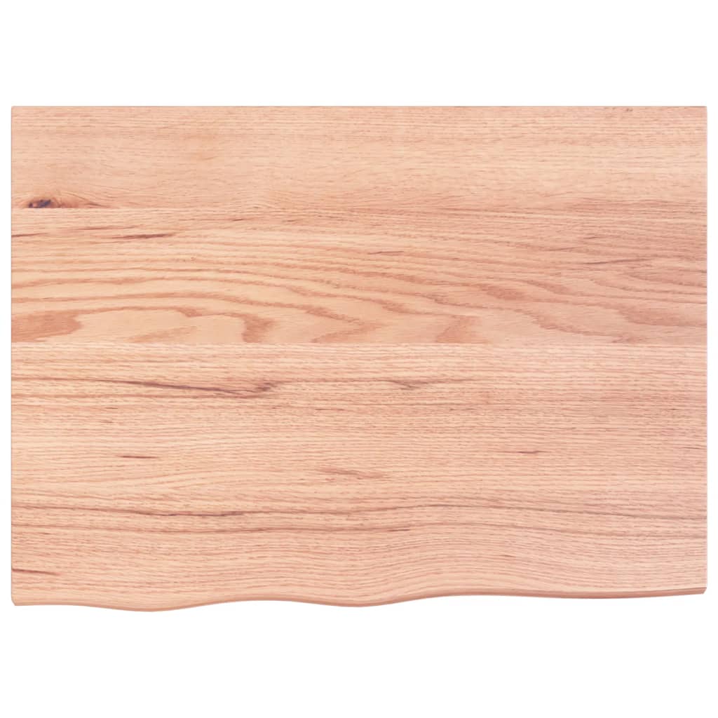 Bathroom Countertop Light Brown 80x60x2 cm Treated Solid Wood