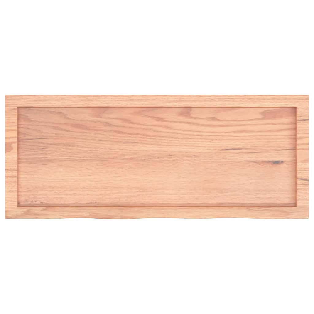Bathroom Countertop Light Brown 100x40x(2-4)cm Treated Solid Wood