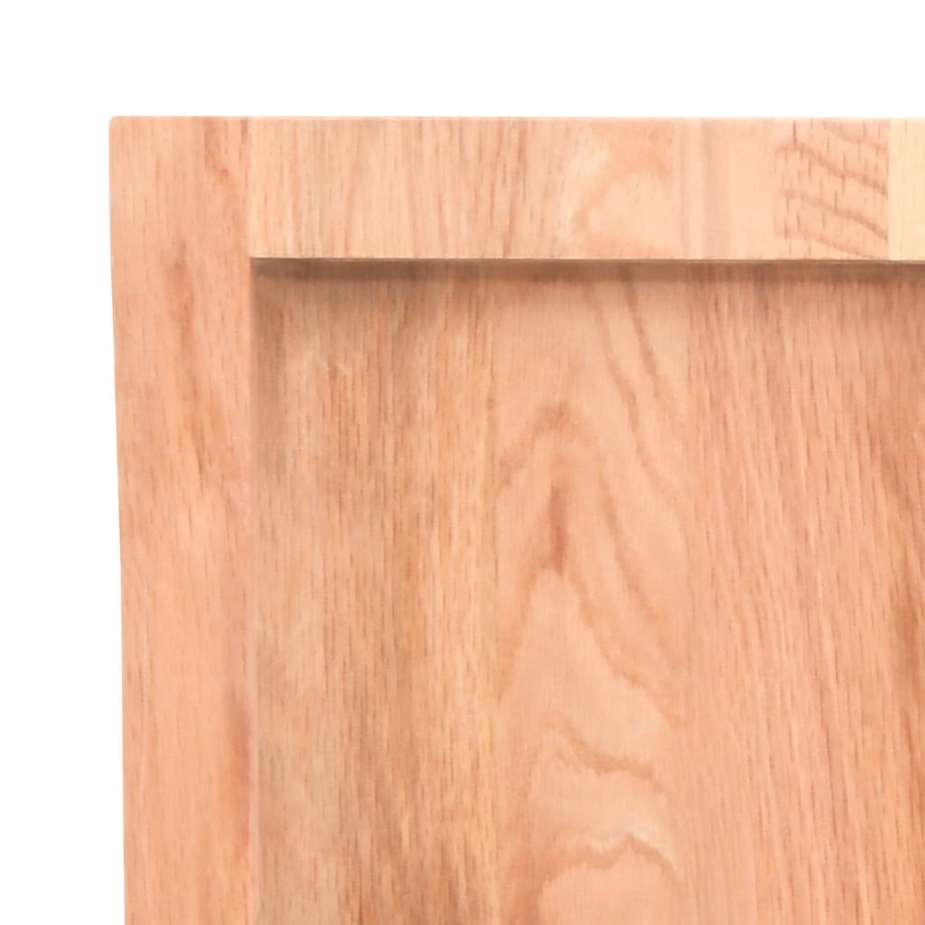 Bathroom Countertop Light Brown 140x60x(2-6)cm Treated Solid Wood