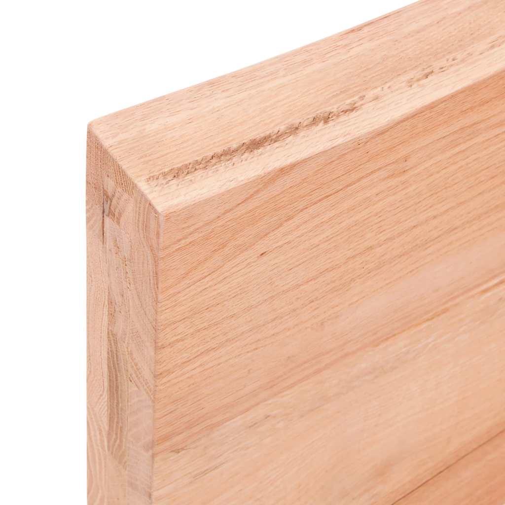 Bathroom Countertop Light Brown 140x60x(2-6)cm Treated Solid Wood