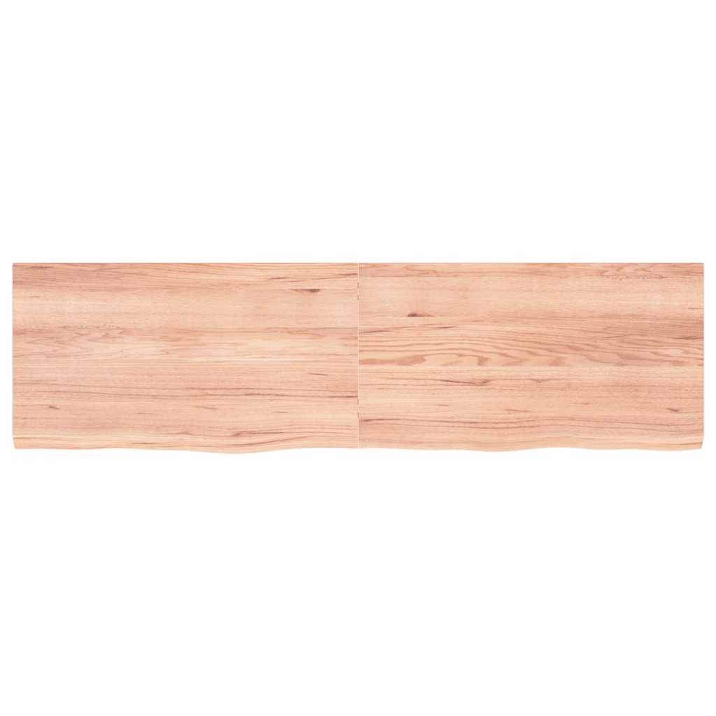 Bathroom Countertop Light Brown 180x50x(2-4)cm Treated Solid Wood