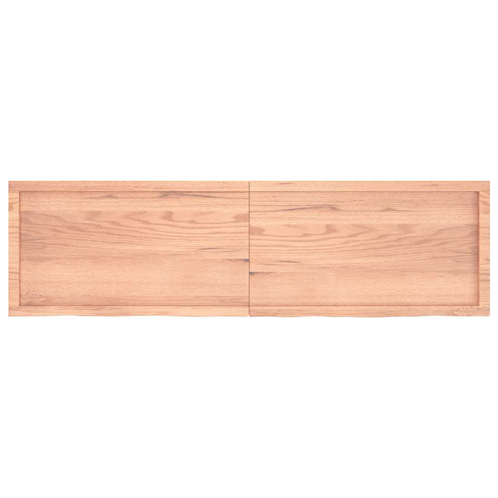 Bathroom Countertop Light Brown 180x50x(2-6)cm Treated Solid Wood