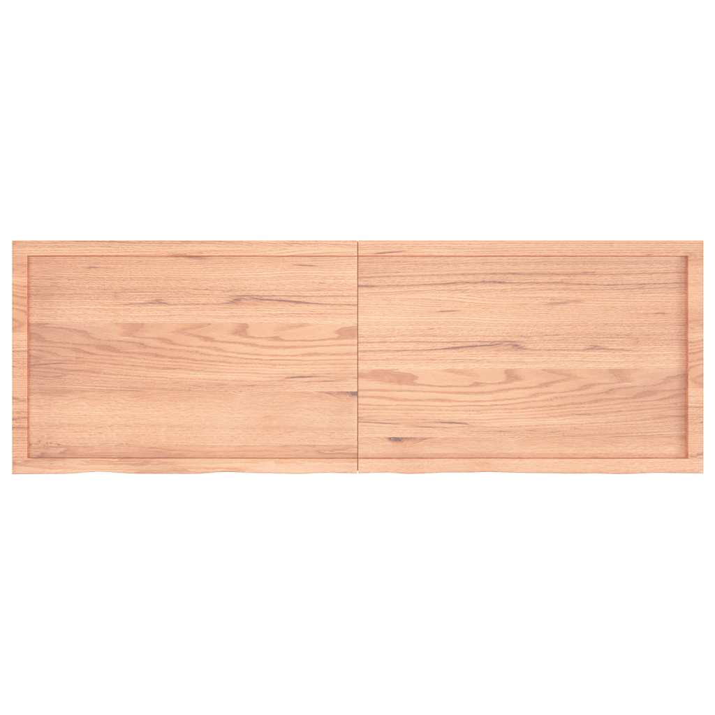 Bathroom Countertop Light Brown 180x60x(2-4)cm Treated Solid Wood