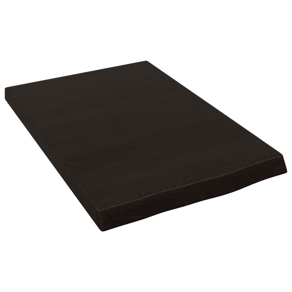Bathroom Countertop Dark Brown 40x60x(2-4) cm Treated Solid Wood