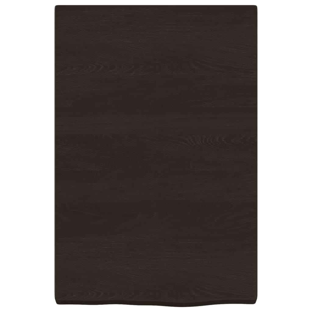Bathroom Countertop Dark Brown 40x60x(2-4) cm Treated Solid Wood