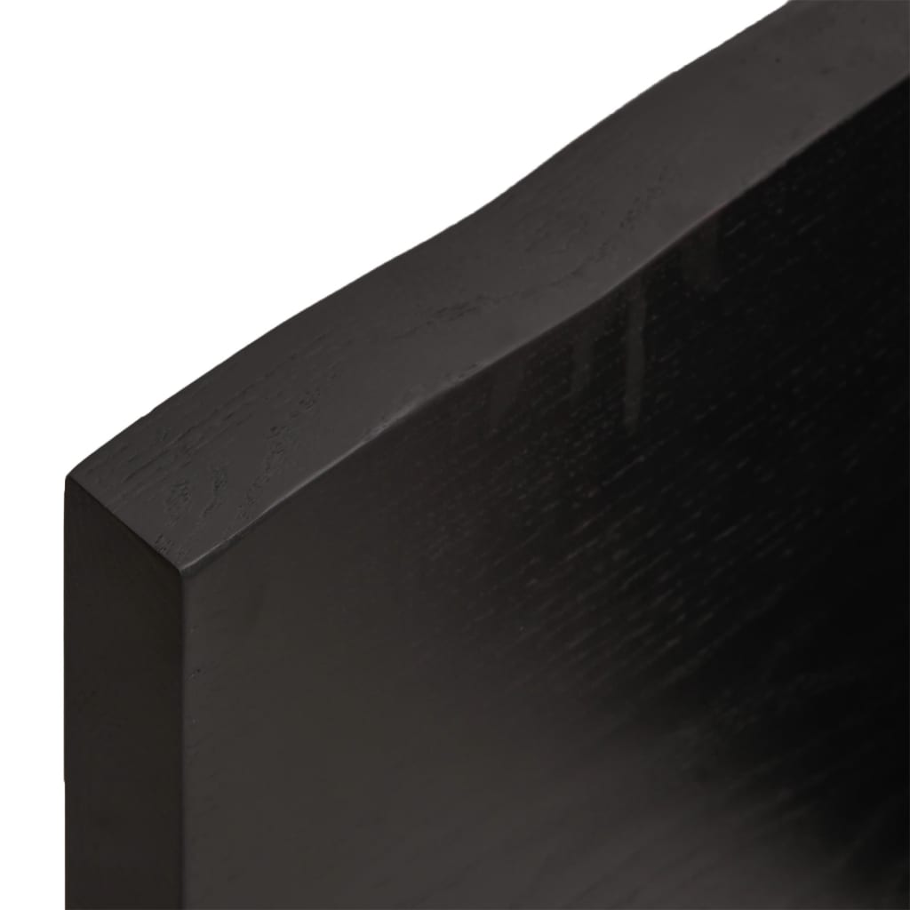 Bathroom Countertop Dark Brown 60x40x(2-6) cm Treated Solid Wood