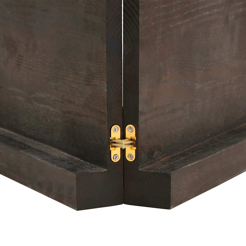 Bathroom Countertop Dark Brown 120x60x(2-6) cm Treated Solid Wood
