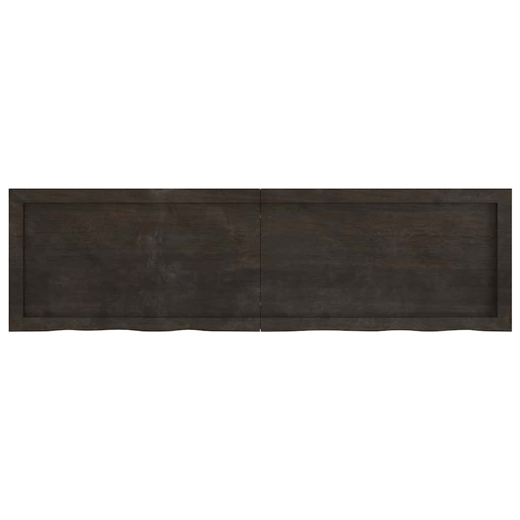 Bathroom Countertop Dark Brown 140x40x(2-4) cm Treated Solid Wood