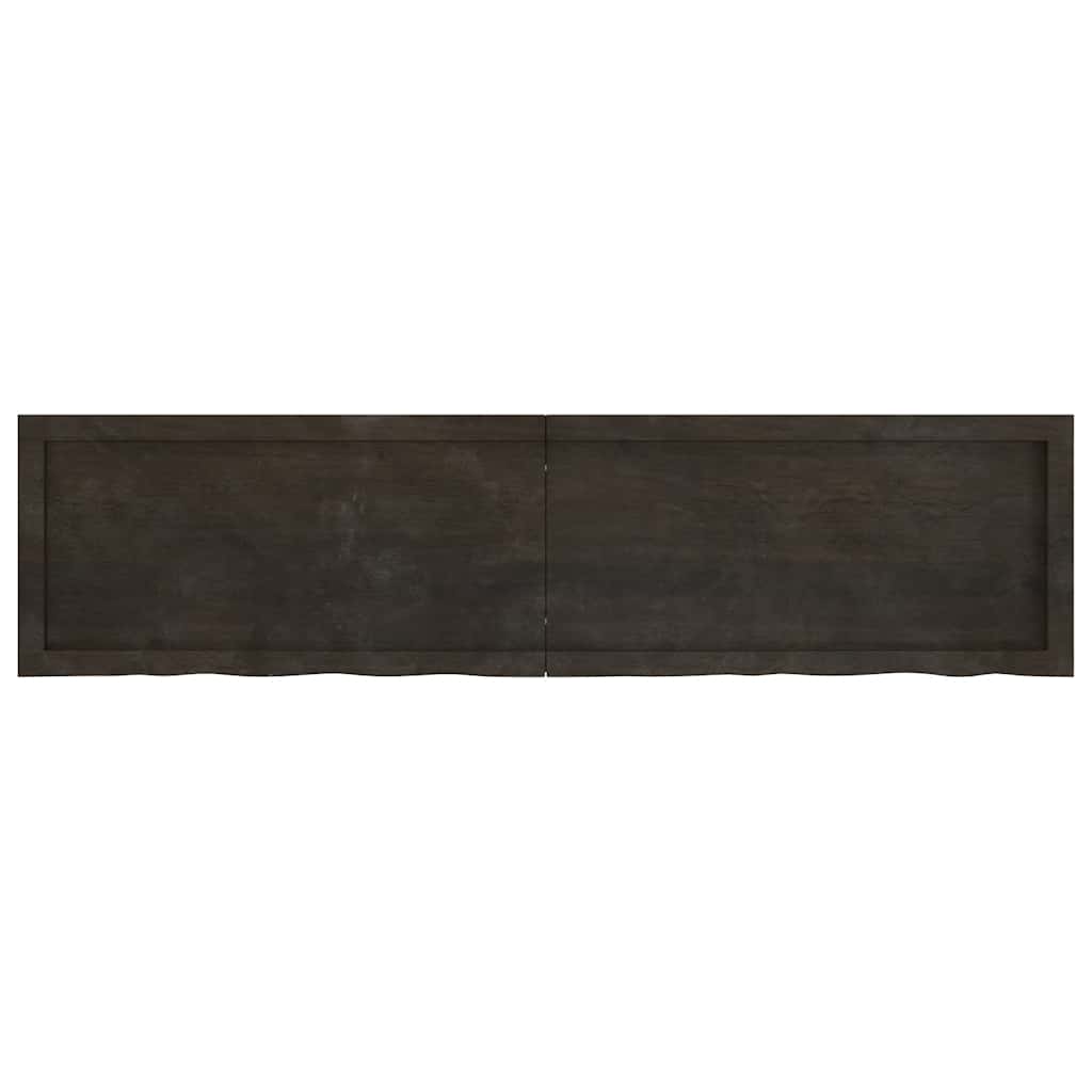 Bathroom Countertop Dark Brown 160x40x(2-4) cm Treated Solid Wood