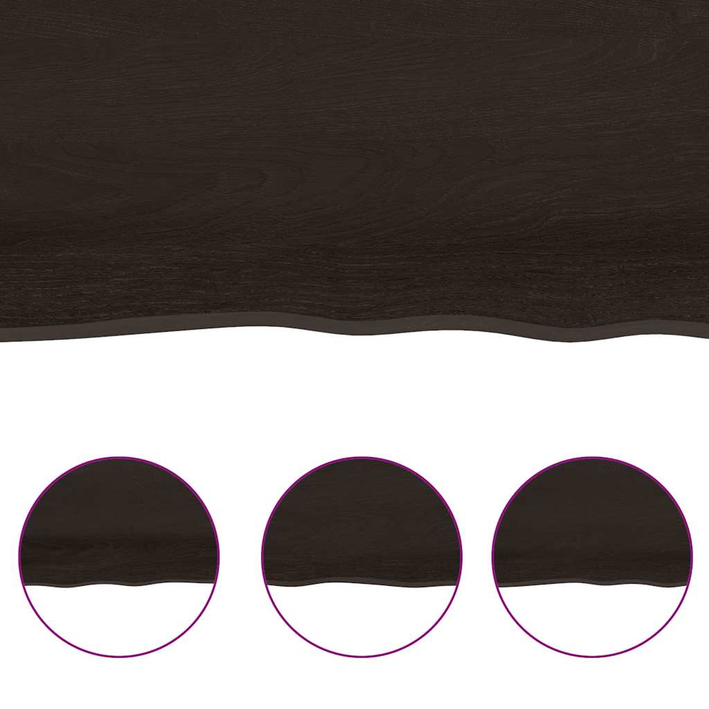Bathroom Countertop Dark Brown 160x40x(2-4) cm Treated Solid Wood