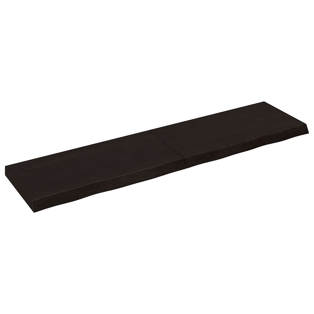 Bathroom Countertop Dark Brown 160x40x(2-6) cm Treated Solid Wood
