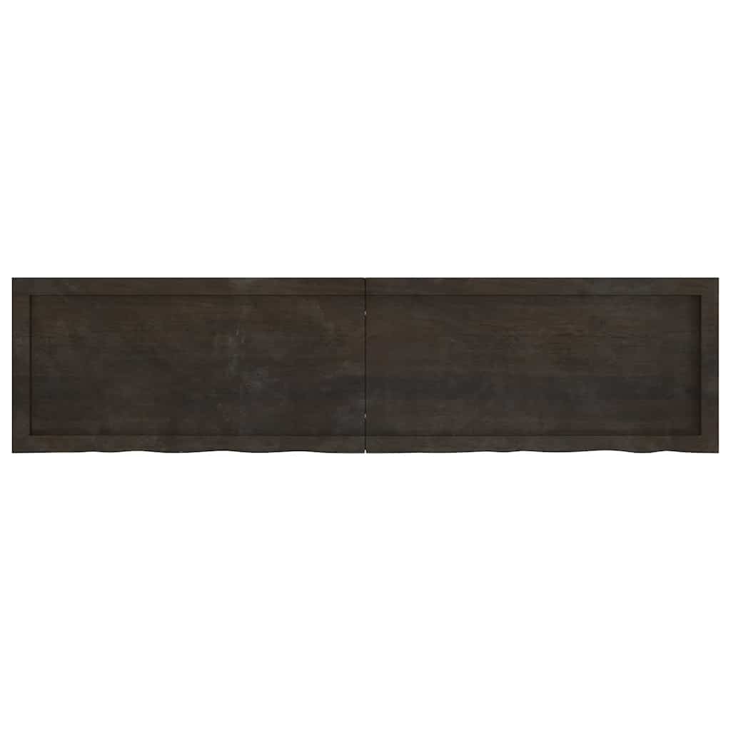 Bathroom Countertop Dark Brown 160x40x(2-6) cm Treated Solid Wood