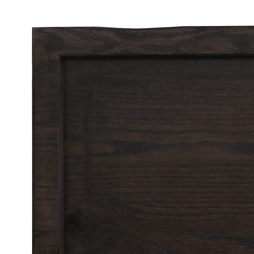 Bathroom Countertop Dark Brown 160x40x(2-6) cm Treated Solid Wood