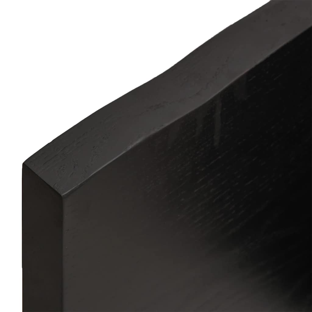 Bathroom Countertop Dark Brown 160x50x(2-4) cm Treated Solid Wood