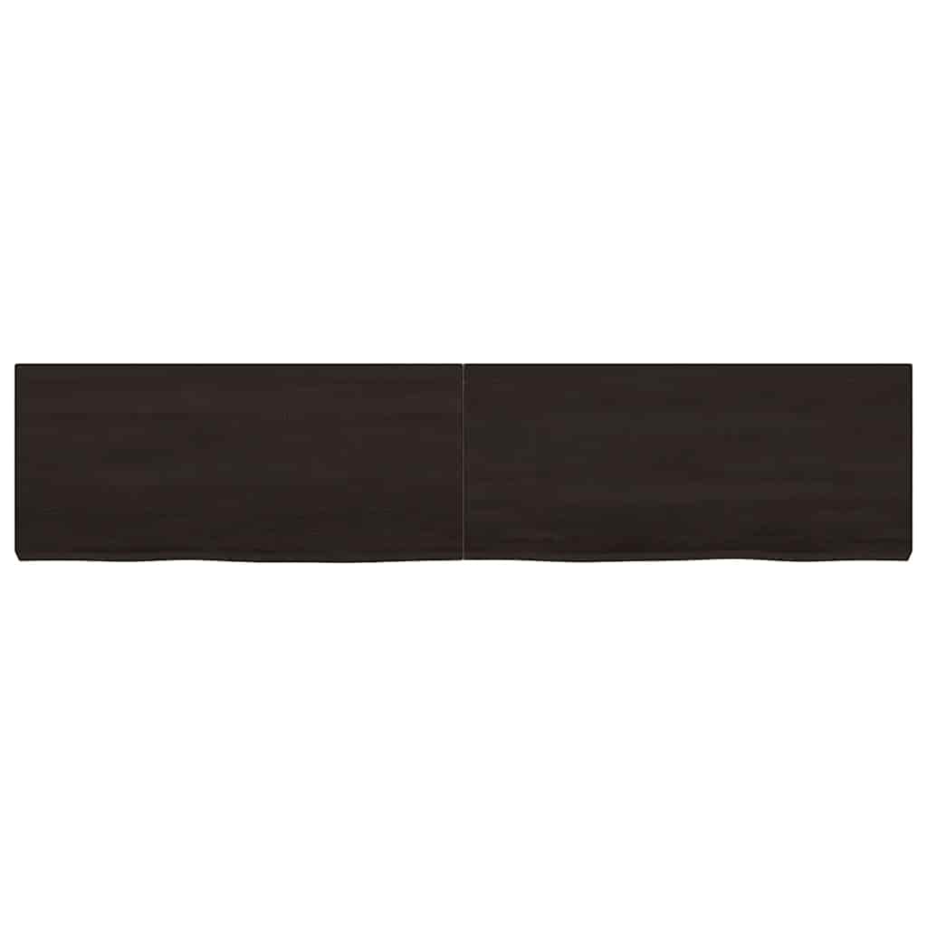 Bathroom Countertop Dark Brown 180x40x(2-6) cm Treated Solid Wood