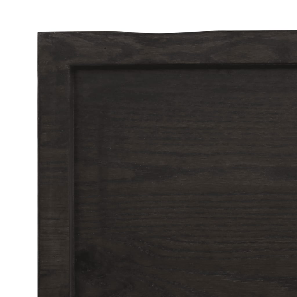 Bathroom Countertop Dark Brown 200x50x(2-4) cm Treated Solid Wood