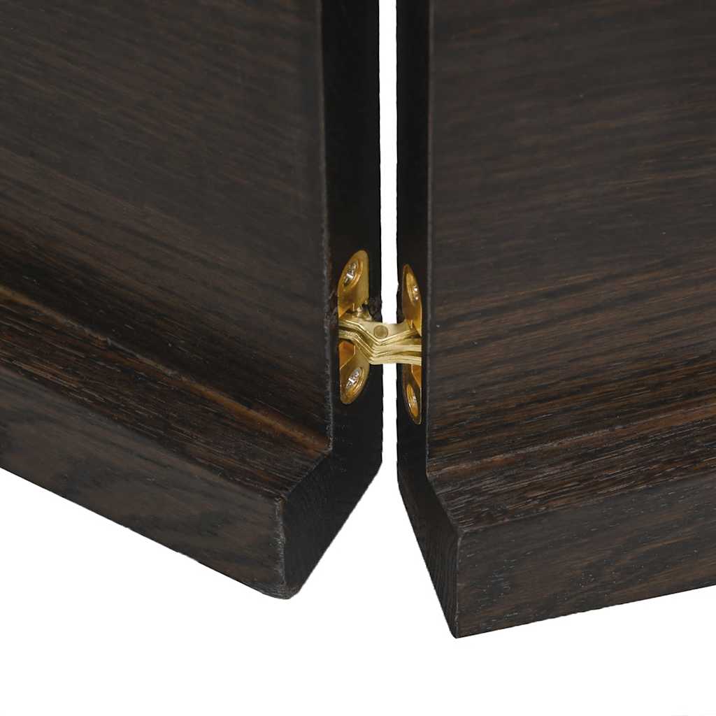Bathroom Countertop Dark Brown 200x50x(2-4) cm Treated Solid Wood