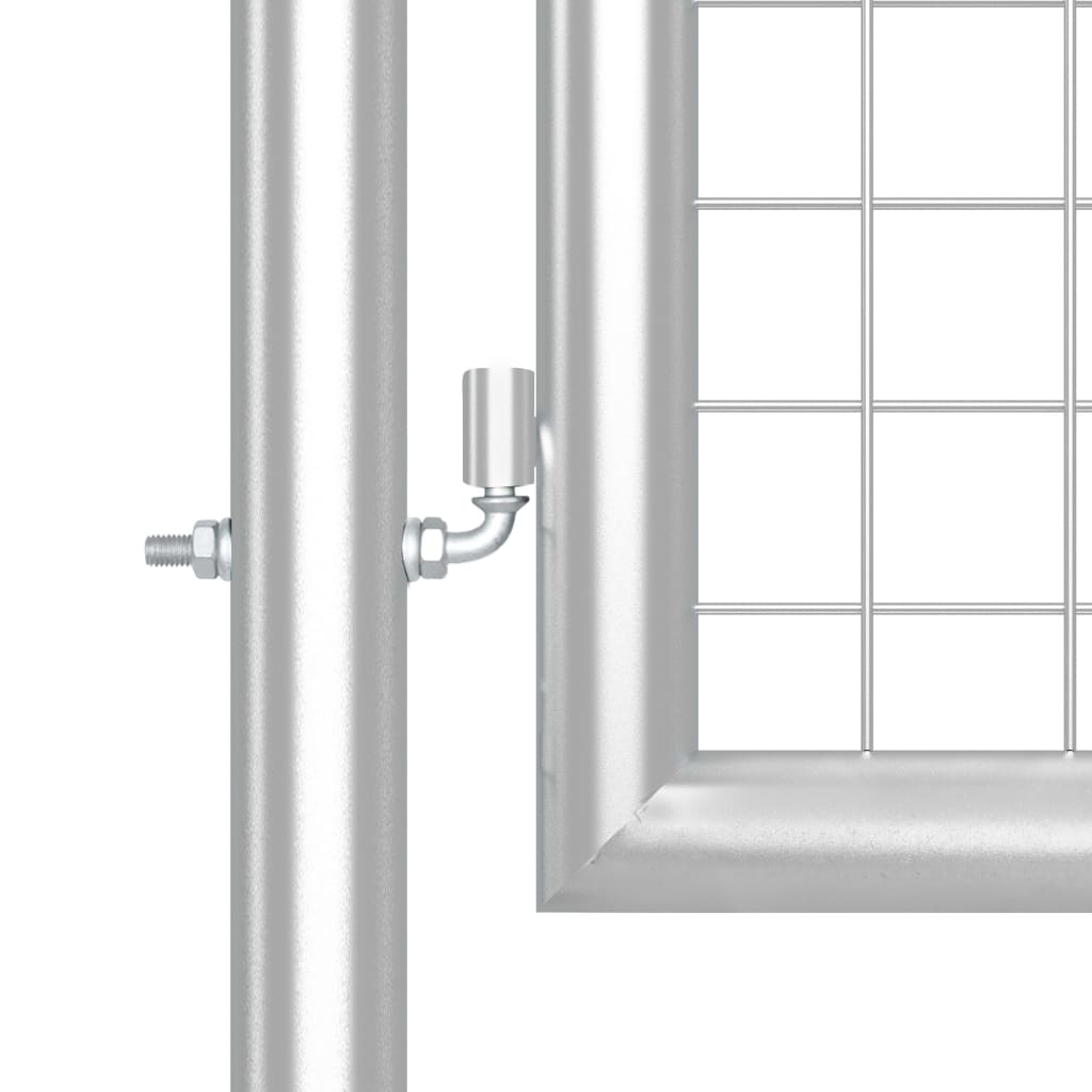 Mesh Garden Gate Silver 400x175 cm Galvanised Steel