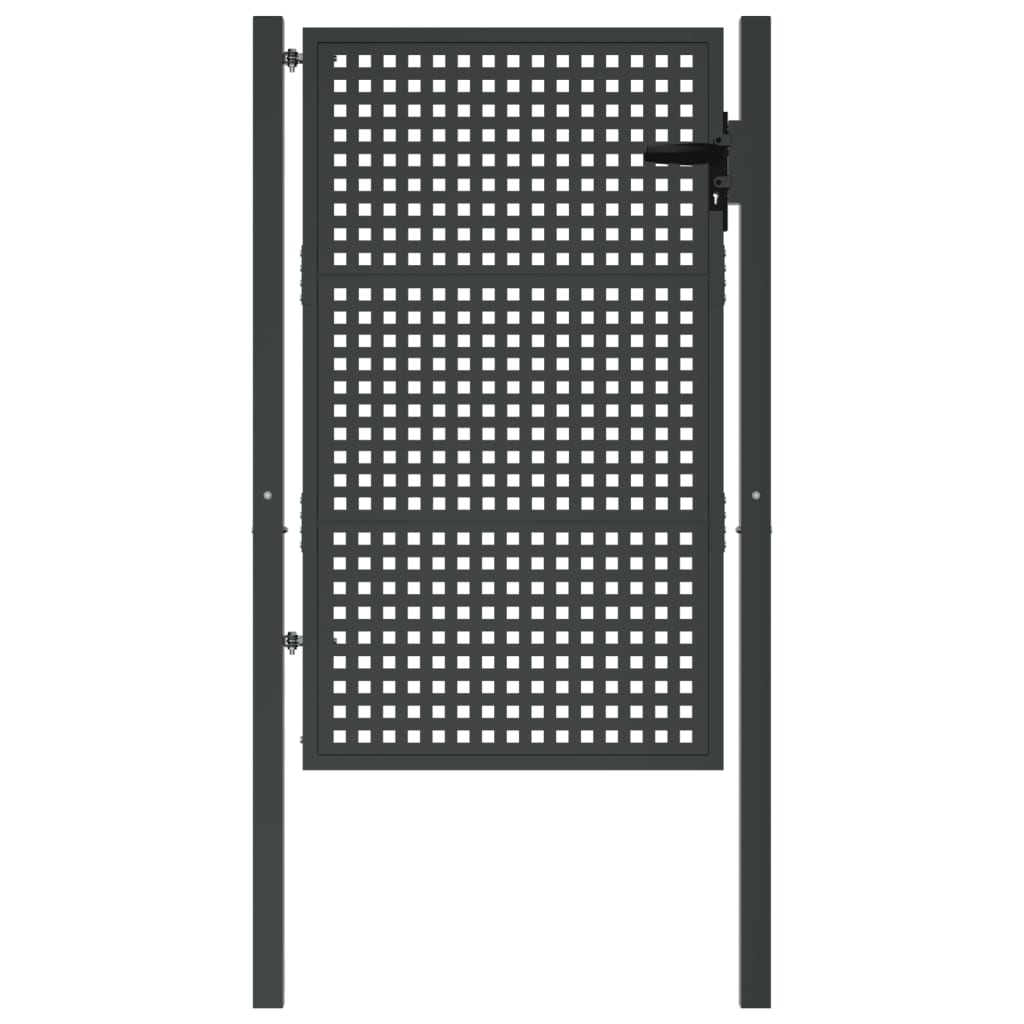 Garden Gate Anthracite 105x125 cm Steel