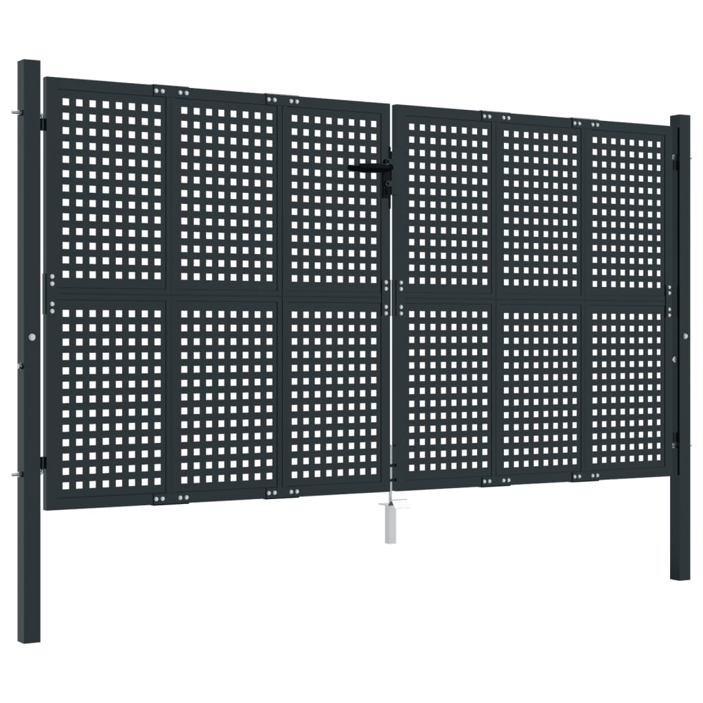 Garden Gate Anthracite 300x200 cm Steel