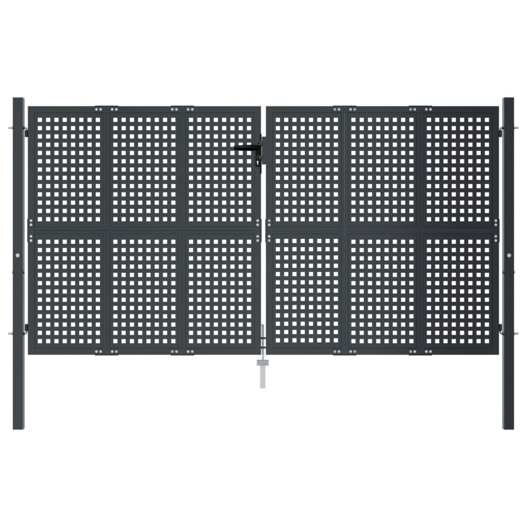 Garden Gate Anthracite 300x200 cm Steel