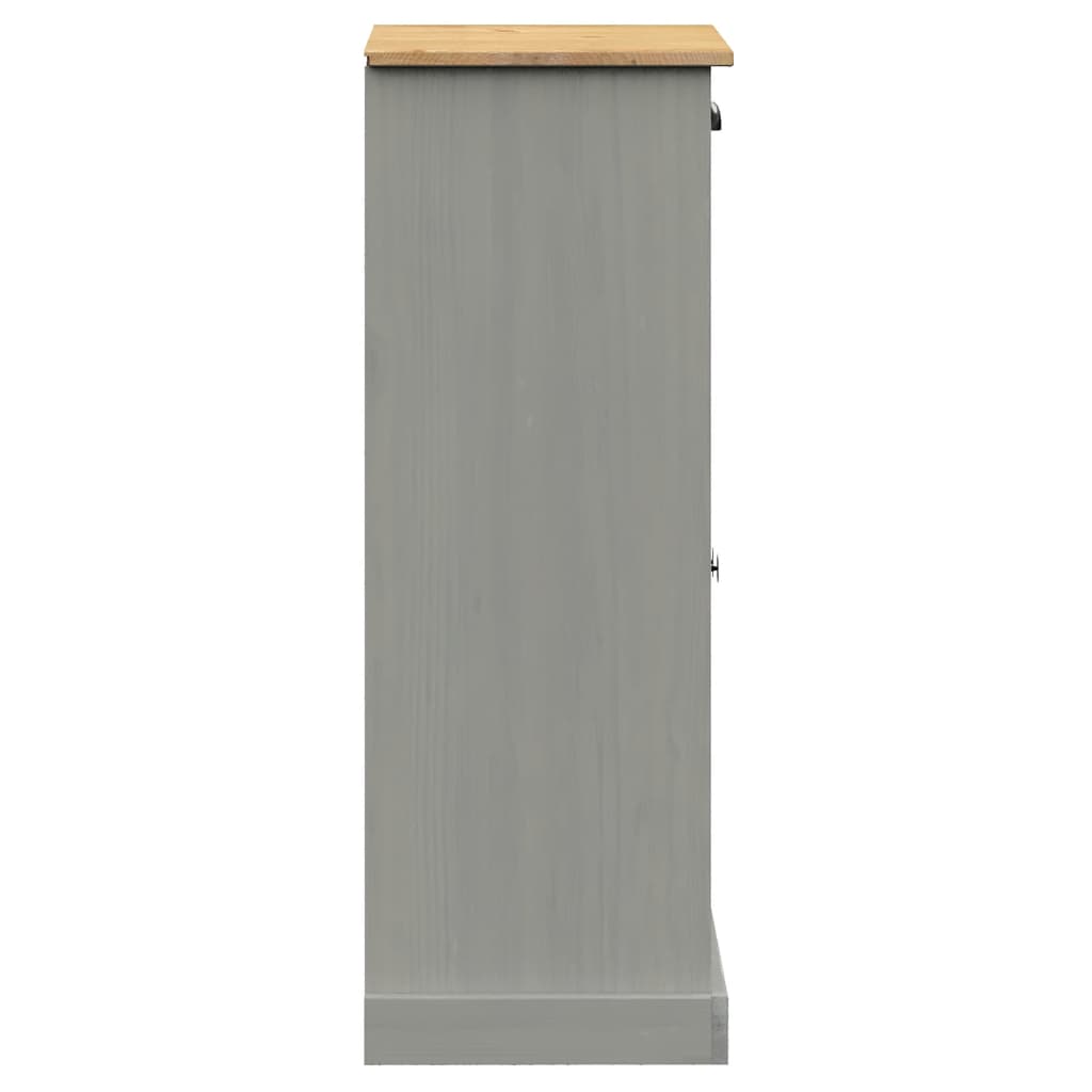 Shoe Cabinet VIGO Grey 60x35x96 cm Solid Wood Pine